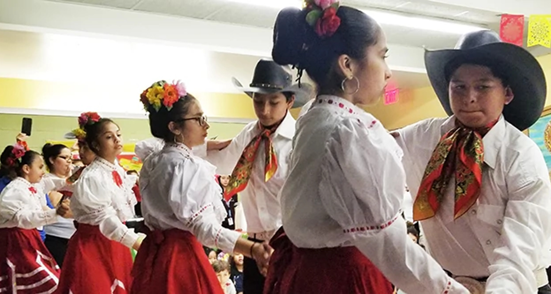 Youth performing Ballet Folklorico